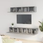 TV furniture set 5 pieces Sonoma gray plywood by vidaXL, TV Furniture - Ref: Foro24-3114428, Price: 175,45 €, Discount: %