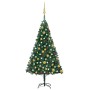 Vorbeleuchteter Weihnachtsbaum mit Lichtern und grünen Kugeln 120 cm von vidaXL, Weihnachtsbäume - Ref: Foro24-3077534, Preis...