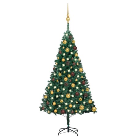 Pre-lit Christmas tree with lights and green balls 120 cm by vidaXL, Christmas trees - Ref: Foro24-3077534, Price: 56,28 €, D...