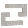 Mueble de pared de TV madera contrachapada gris hormigón de vidaXL, Muebles TV - Ref: Foro24-3114585, Precio: 222,33 €, Descu...