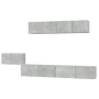 Set de muebles de TV 5 pzas madera contrachapada gris hormigón de vidaXL, Muebles TV - Ref: Foro24-3114433, Precio: 196,43 €,...