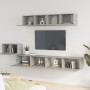 Set de muebles de TV 5 pzas madera contrachapada gris hormigón de vidaXL, Muebles TV - Ref: Foro24-3114433, Precio: 196,43 €,...