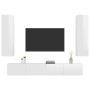 Set de muebles de TV 4 pzas madera contrachapada blanco brillo de vidaXL, Muebles TV - Ref: Foro24-3114210, Precio: 204,10 €,...