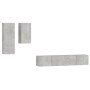 Set de muebles de TV 4 pzas madera contrachapada gris hormigón de vidaXL, Muebles TV - Ref: Foro24-3114625, Precio: 141,96 €,...