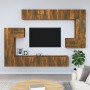 Mueble de pared para TV madera contrachapada roble ahumado de vidaXL, Muebles TV - Ref: Foro24-3114595, Precio: 374,69 €, Des...