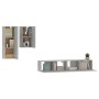 Set de muebles de TV 4 pzas madera contrachapada gris hormigón de vidaXL, Muebles TV - Ref: Foro24-3114625, Precio: 141,96 €,...