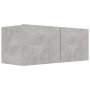 Set de muebles de TV 4 pzas madera contrachapada gris hormigón de vidaXL, Muebles TV - Ref: Foro24-3114625, Precio: 141,96 €,...