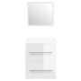 Glossy white plywood bathroom cabinet with sink by vidaXL, bathroom vanities - Ref: Foro24-3114167, Price: 134,08 €, Discount: %