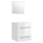 Glossy white plywood bathroom cabinet with sink by vidaXL, bathroom vanities - Ref: Foro24-3114167, Price: 134,08 €, Discount: %