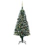 Eisiger Weihnachtsbaum mit Lichtern, Kugeln und Zapfen 210 cm von vidaXL, Weihnachtsbäume - Ref: Foro24-3077532, Preis: 148,6...