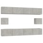 Set de muebles de TV 6 pzas madera contrachapada gris hormigón de vidaXL, Muebles TV - Ref: Foro24-3114369, Precio: 242,77 €,...