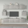 TV furniture set 6 pieces concrete gray plywood by vidaXL, TV Furniture - Ref: Foro24-3114361, Price: 178,05 €, Discount: %