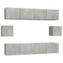 Set de muebles de TV 6 pzas madera contrachapada gris hormigón de vidaXL, Muebles TV - Ref: Foro24-3114361, Precio: 178,05 €,...