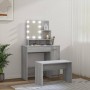 LED vanity set in gray Sonoma plywood by vidaXL, Bedroom Dressers - Ref: Foro24-3114121, Price: 113,98 €, Discount: %