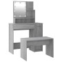 LED vanity set in gray Sonoma plywood by vidaXL, Bedroom Dressers - Ref: Foro24-3114121, Price: 113,98 €, Discount: %