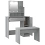 LED vanity set in gray Sonoma plywood by vidaXL, Bedroom Dressers - Ref: Foro24-3114121, Price: 113,98 €, Discount: %