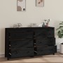 Solid black pine wood sideboard 140x35x80 cm by vidaXL, Sideboards - Ref: Foro24-3114083, Price: 239,70 €, Discount: %