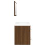 Mueble de baño con lavabo madera contrachapada marrón roble de vidaXL, Tocadores de baño - Ref: Foro24-3114170, Precio: 115,1...