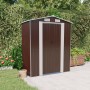 Cobertizo jardín acero galvanizado marrón oscuro 192x108x223 cm de vidaXL, Cobertizos - Ref: Foro24-319273, Precio: 268,52 €,...