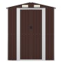 Cobertizo jardín acero galvanizado marrón oscuro 192x108x223 cm de vidaXL, Cobertizos - Ref: Foro24-319273, Precio: 268,52 €,...