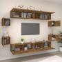 8-piece TV furniture set made of smoked oak plywood by vidaXL, TV Furniture - Ref: Foro24-3114227, Price: 258,29 €, Discount: %