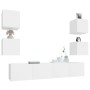 TV furniture set 6 pieces white plywood by vidaXL, TV Furniture - Ref: Foro24-3114254, Price: 203,87 €, Discount: %