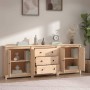 Solid pine wood sideboard 210x35x80 cm by vidaXL, Sideboards - Ref: Foro24-3114069, Price: 270,98 €, Discount: %