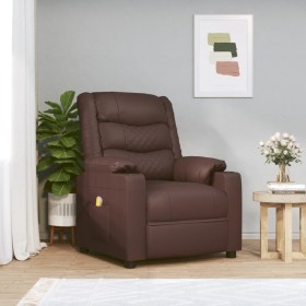 Brown synthetic leather massage chair by vidaXL, Electric massage chairs - Ref: Foro24-348051, Price: 239,99 €, Discount: %