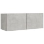 Set de muebles de TV 5 pzas madera contrachapada gris hormigón de vidaXL, Muebles TV - Ref: Foro24-3114249, Precio: 175,99 €,...