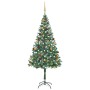 Frosted Christmas tree with lights, balls and pine cones 180 cm by vidaXL, Christmas trees - Ref: Foro24-3077528, Price: 75,3...