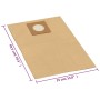 Paper bags for wet and dry vacuum cleaner 10 pcs brown by vidaXL, Vacuum Cleaner Accessories - Ref: Foro24-152917, Price: 22,...