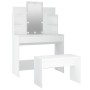 LED white plywood vanity set by vidaXL, Bedroom Dressers - Ref: Foro24-3114123, Price: 178,99 €, Discount: %