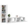 Set de muebles para TV 4 piezas madera contrachapada blanco de vidaXL, Muebles TV - Ref: Foro24-3114310, Precio: 168,60 €, De...