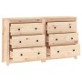 Aparador de madera maciza de pino 140x35x80 cm de vidaXL, Aparadores - Ref: Foro24-3114079, Precio: 195,20 €, Descuento: %