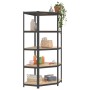 Corner shelving 5 levels wood and anthracite gray steel by vidaXL, Industrial shelving - Ref: Foro24-152874, Price: 97,15 €, ...