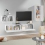 TV furniture set, 4-piece white plywood. by vidaXL, TV Furniture - Ref: Foro24-3114334, Price: 186,13 €, Discount: %