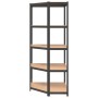 Corner shelving 5 levels wood and anthracite gray steel by vidaXL, Industrial shelving - Ref: Foro24-152874, Price: 97,15 €, ...