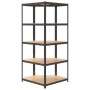 Corner shelving 5 levels wood and anthracite gray steel by vidaXL, Industrial shelving - Ref: Foro24-152874, Price: 97,15 €, ...