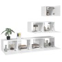 4-piece TV furniture set, glossy white plywood by vidaXL, TV Furniture - Ref: Foro24-3114650, Price: 150,85 €, Discount: %