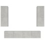 Set de muebles de TV 4 pzas madera contrachapada gris hormigón de vidaXL, Muebles TV - Ref: Foro24-3114201, Precio: 160,99 €,...