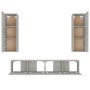 Set de muebles de TV 4 pzas madera contrachapada gris hormigón de vidaXL, Muebles TV - Ref: Foro24-3114201, Precio: 160,99 €,...