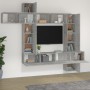 TV furniture set 9 pieces concrete gray plywood by vidaXL, TV Furniture - Ref: Foro24-3114657, Price: 396,99 €, Discount: %