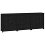 Solid black pine wood sideboard 210x35x80 cm by vidaXL, Sideboards - Ref: Foro24-3114073, Price: 309,12 €, Discount: %