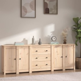 Sideboard aus massivem Kiefernholz, 230 x 35 x 80 cm von vidaXL, Sideboards - Ref: Foro24-3114074, Preis: 299,93 €, Rabatt: %