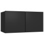 TV furniture set, 8 pieces, black plywood. by vidaXL, TV Furniture - Ref: Foro24-3114407, Price: 264,24 €, Discount: %