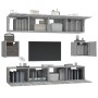 Set de muebles para TV 6 pzas madera contrachapada gris Sonoma de vidaXL, Muebles TV - Ref: Foro24-3114364, Precio: 189,99 €,...