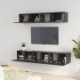 5-piece black plywood TV furniture set by vidaXL, TV Furniture - Ref: Foro24-3114423, Price: 186,05 €, Discount: %