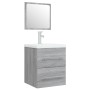 Mueble de baño con lavabo madera contrachapada gris Sonoma de vidaXL, Tocadores de baño - Ref: Foro24-3114169, Precio: 134,99...