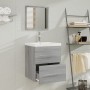 Mueble de baño con lavabo madera contrachapada gris Sonoma de vidaXL, Tocadores de baño - Ref: Foro24-3114169, Precio: 134,99...