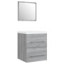 Mueble de baño con lavabo madera contrachapada gris Sonoma de vidaXL, Tocadores de baño - Ref: Foro24-3114169, Precio: 134,99...